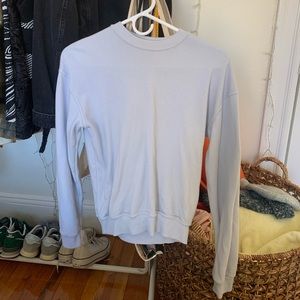 Light blue cropped crew neck from Brandy Melville